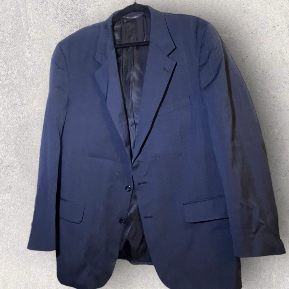 Vintage Christian Dior Blue Male 2 Piece Suit